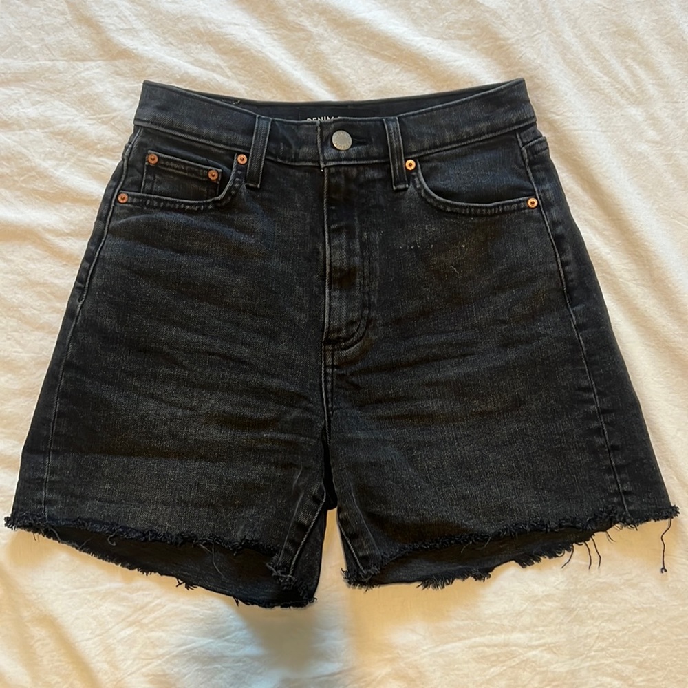 Aritzia Black Denim Shorts
